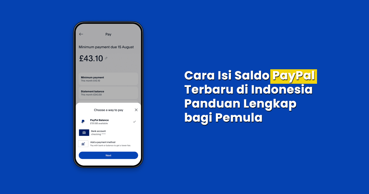 Cara Isi Saldo PayPal Terbaru