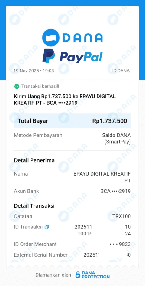 cara top up saldo paypal dari dana