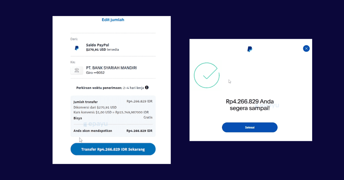 Cara Transfer Saldo PayPal ke Rekening BSI